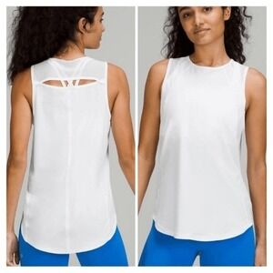 Lululemon Sculpt‎ Tank Top Back Vent White size 4 NWT